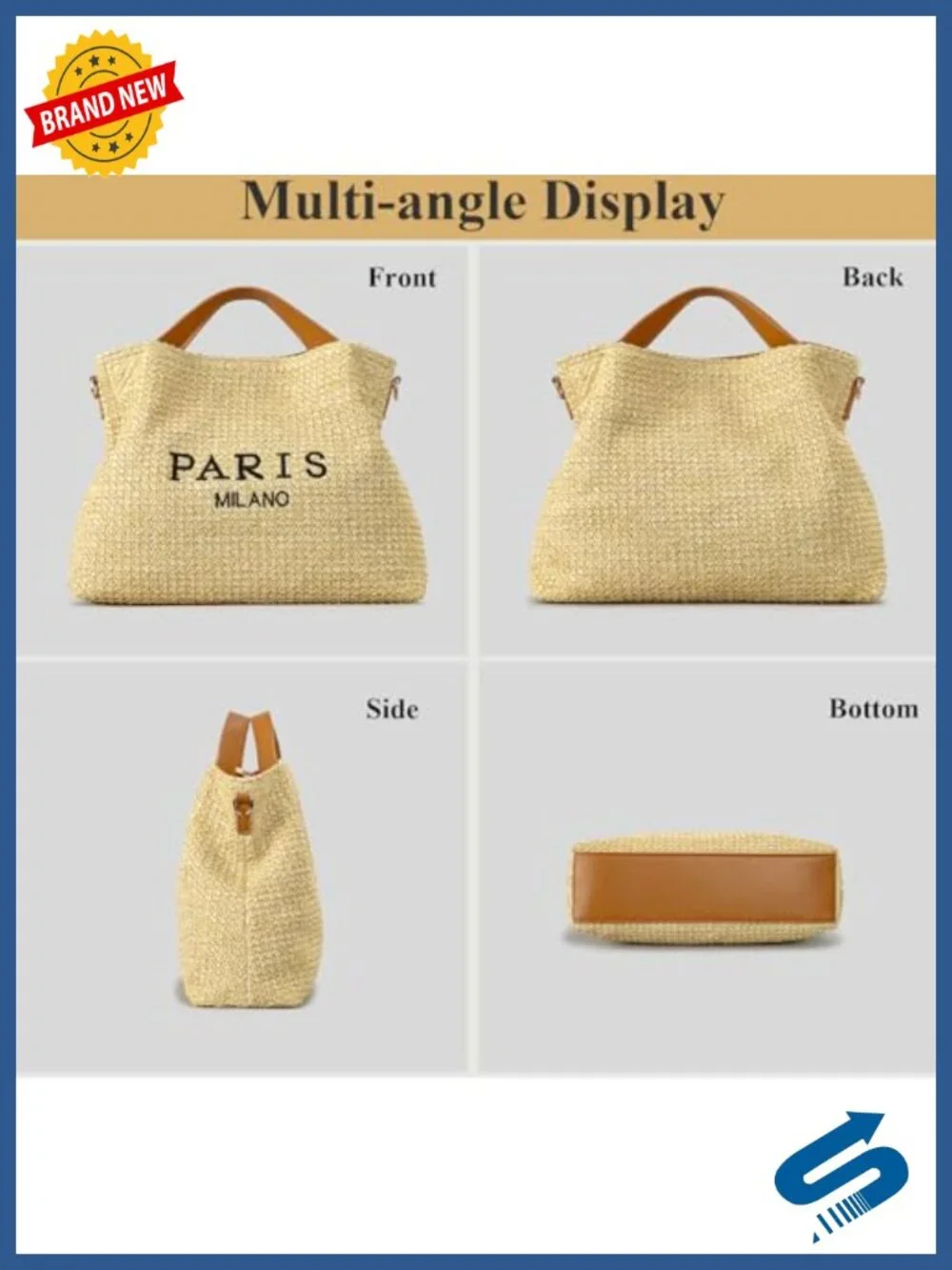 Quilted Tote Bag, Soft Puffer Crossbody Purse with Long Shoulder Strap - Picture 4 of 5